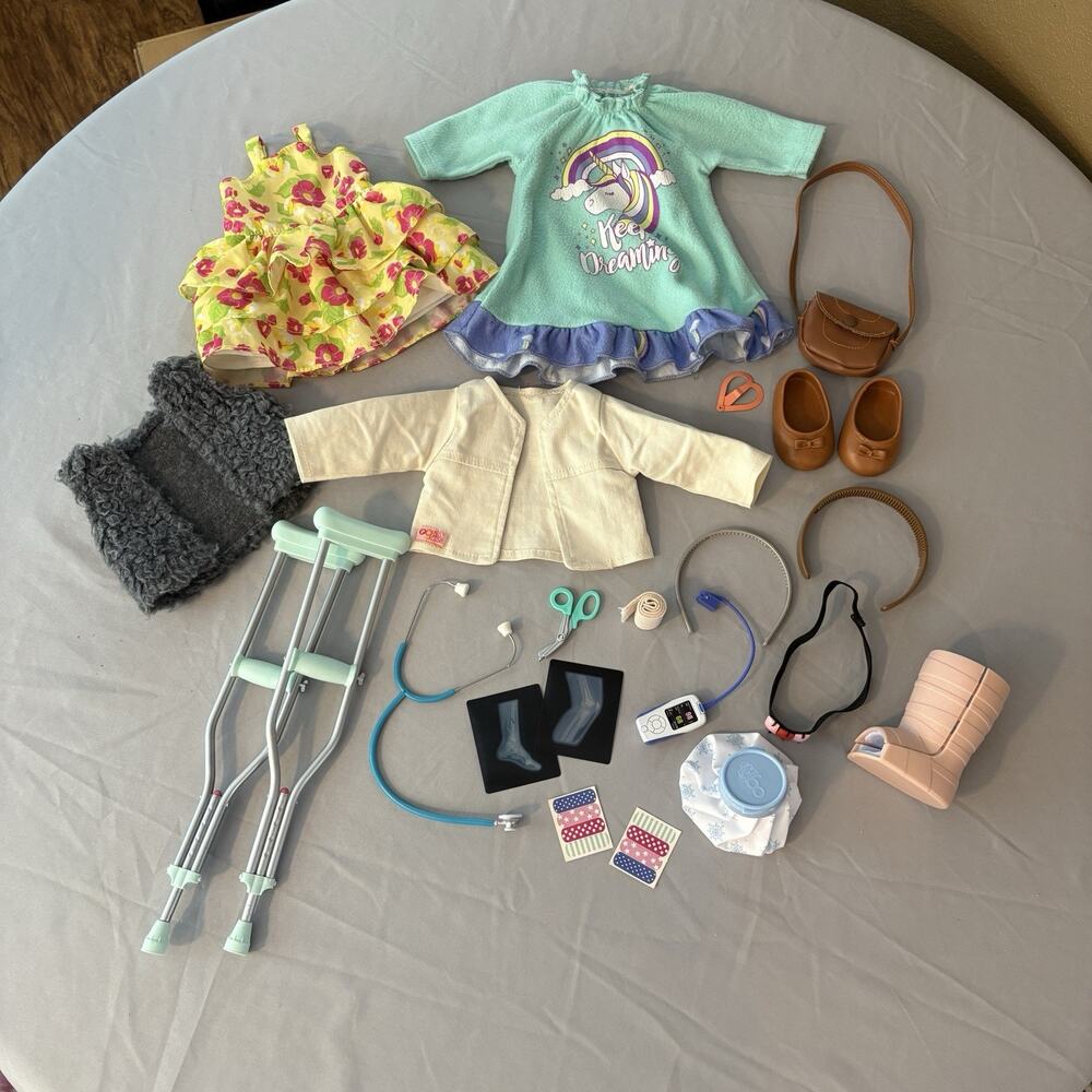 OG Our Generation Doll Clothes + Accessories Lot Dresses Coats Costumes 18"